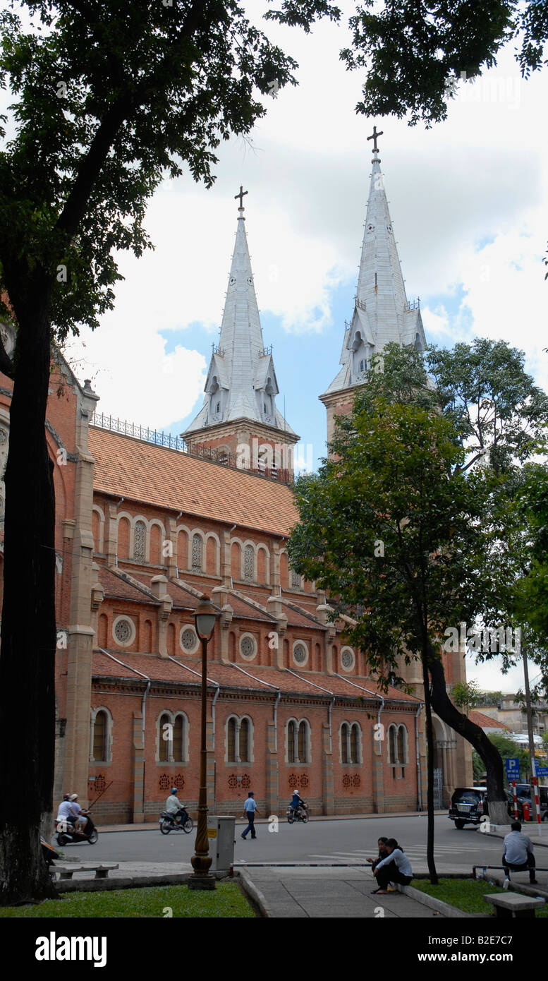 Notre Dame Kathedrale Saigon-Ho-Chi-Minh-Stadt-Vietnam Stockfoto