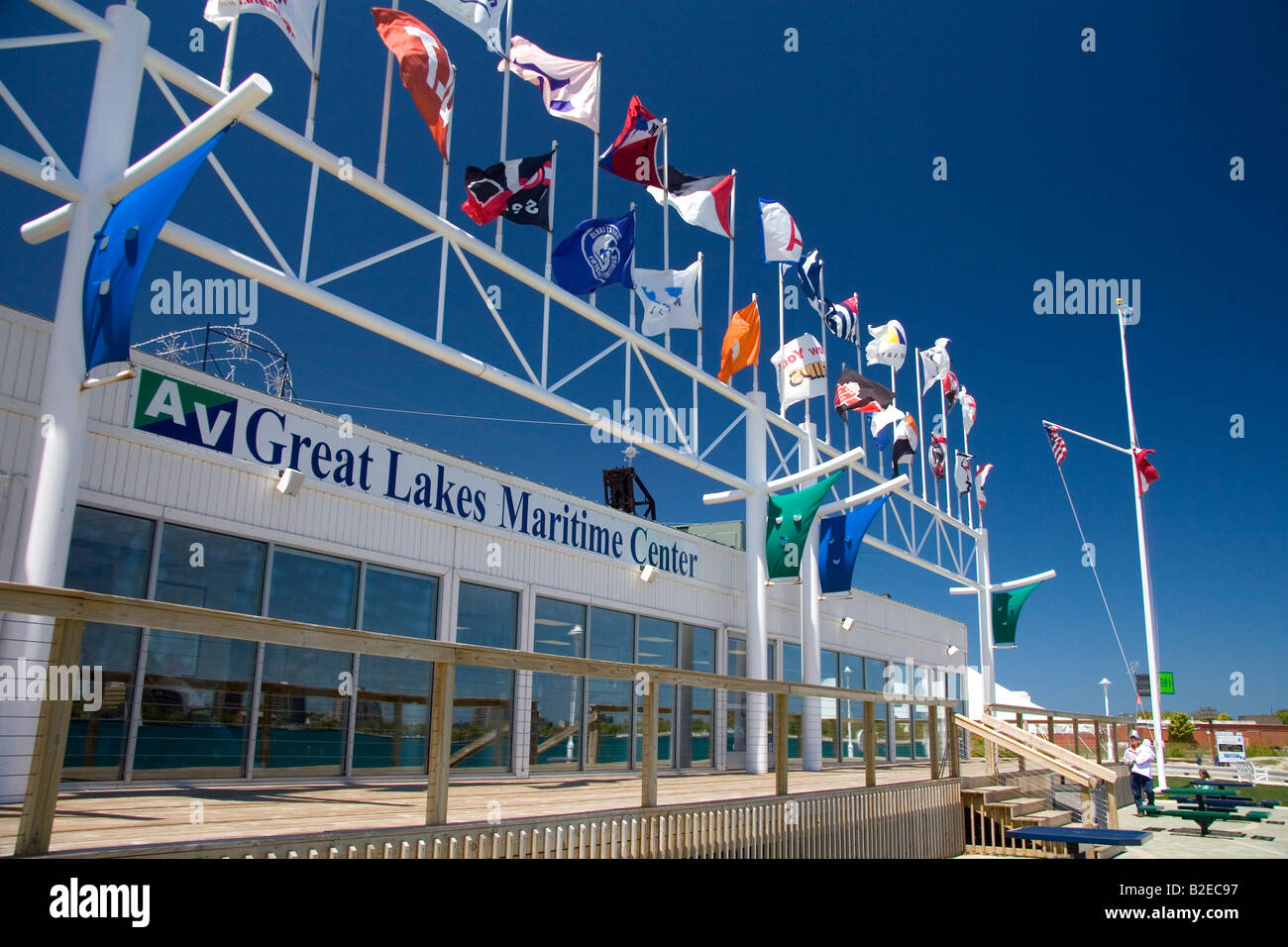 Vantage Point Great Lakes Maritime Center befindet sich auf dem St. Clair River es den Black River an Port Huron, Michigan trifft Stockfoto