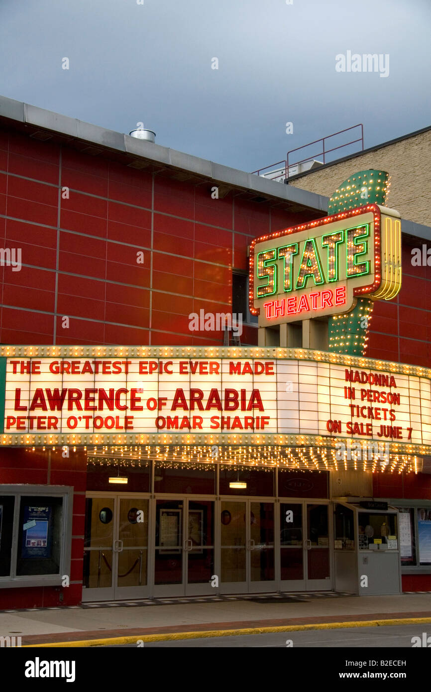 Das Staatstheater befindet sich auf der East Front Street in der Innenstadt von Traverse City, Michigan Stockfoto