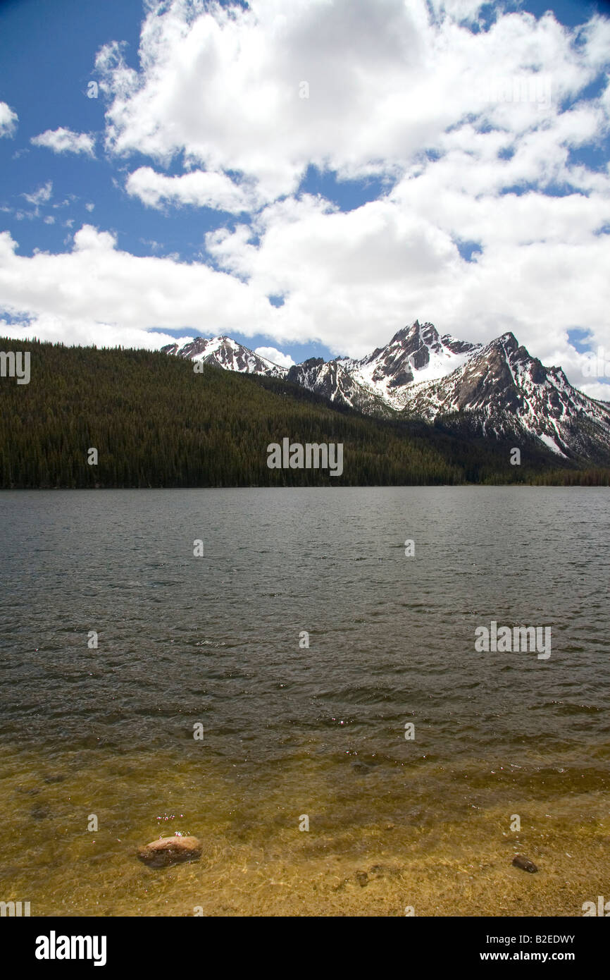 Stanley-See und dem Sägezahn Gebirgszug in der Nähe von Stanley Idaho Stockfoto