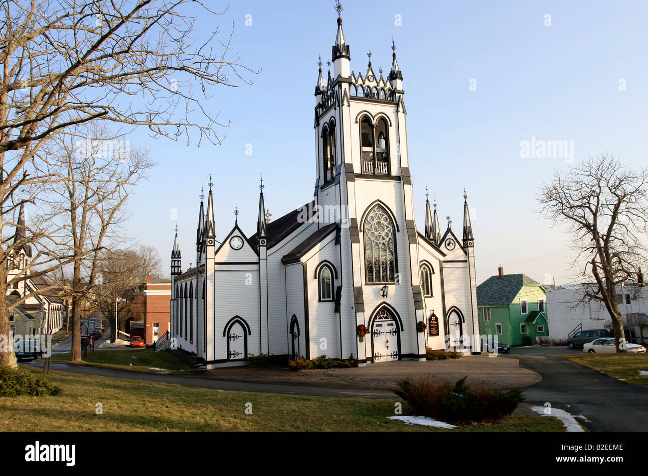 restauriert von Saint John es Anglican Church in Lunenburg Nova Scotia Kanada Stockfoto