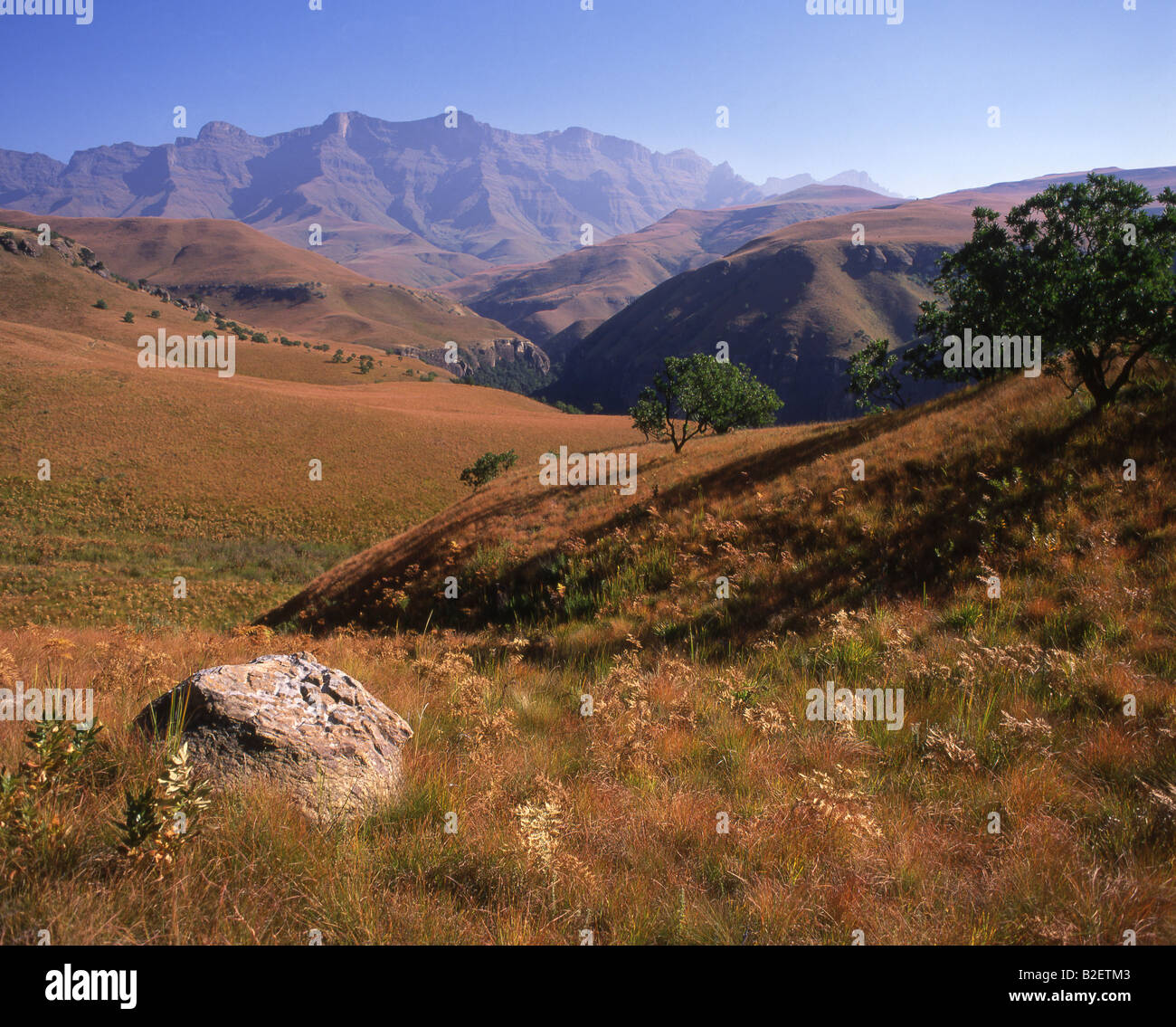 Kleinen Sattel, zentrale Drakensberge Stockfoto