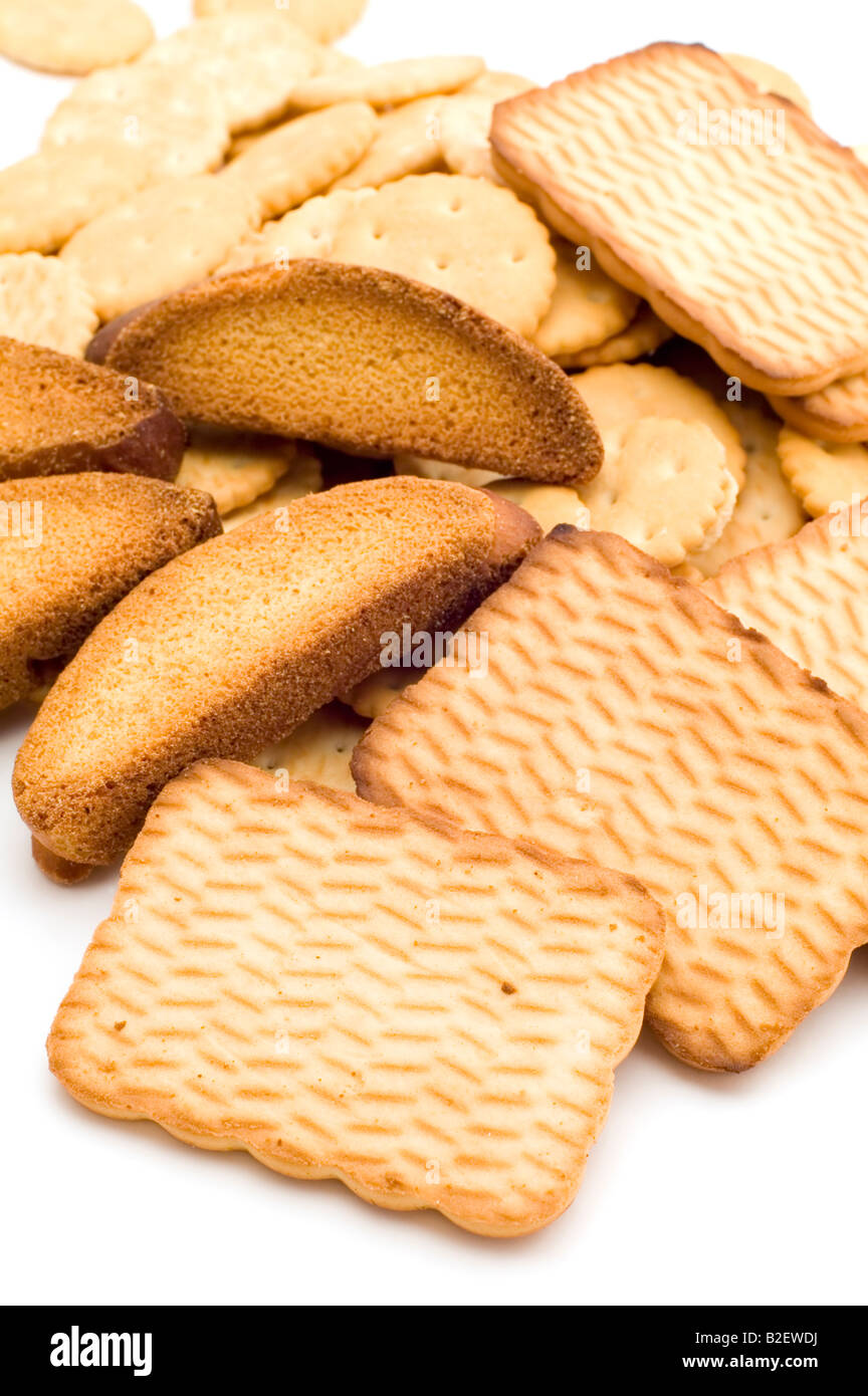 Objekt auf weißen Essen Gebäck Makro Stockfoto