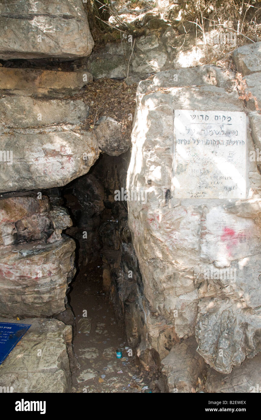 Israel oberen Galiläa die Drusen Dorf von Peki in die Legende in dieser Höhle versteckte Rabbi Shimon Bar Johai Stockfoto