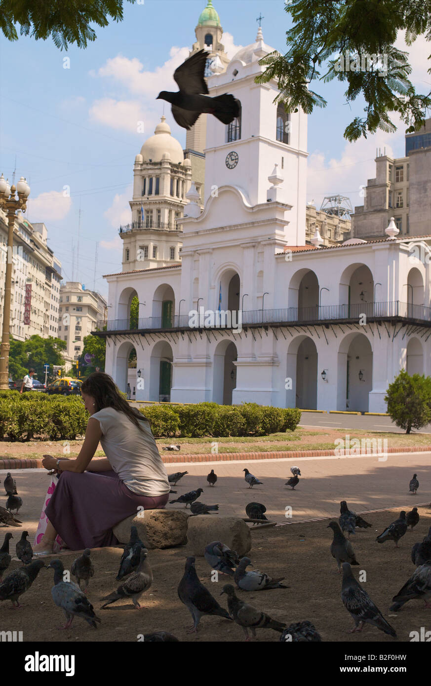 Edificio del Cabildo - Plaza De Mayo, Buenos Aires, Argentinien Stockfoto