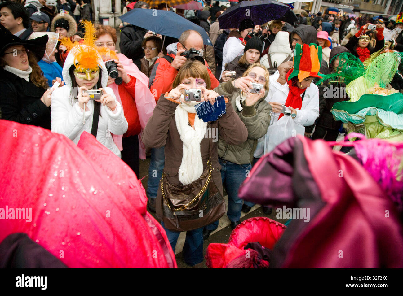 Karneval in Venedig-Teilnehmer Stockfoto
