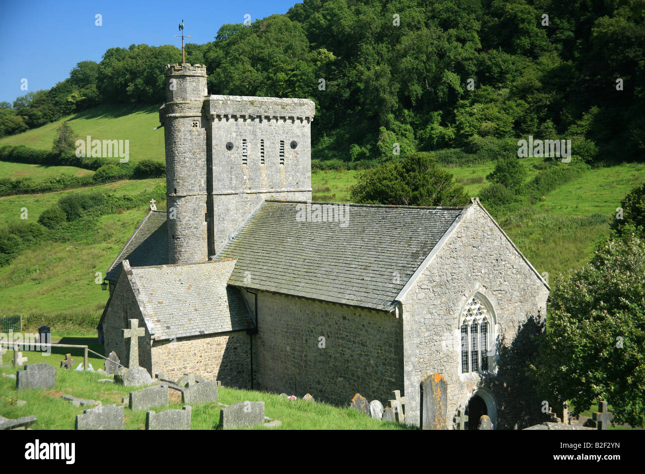 St. Winifreds Kirche Branscombe Devon UK Stockfoto