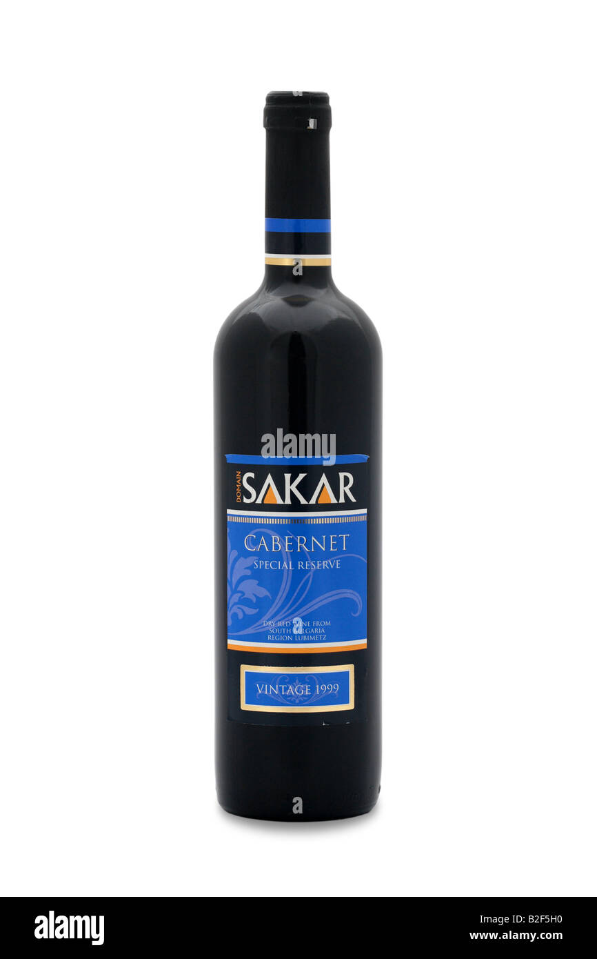 Cabernet Sakar spezielle reserve trocken rot Wein Bulgarisch Stockfoto