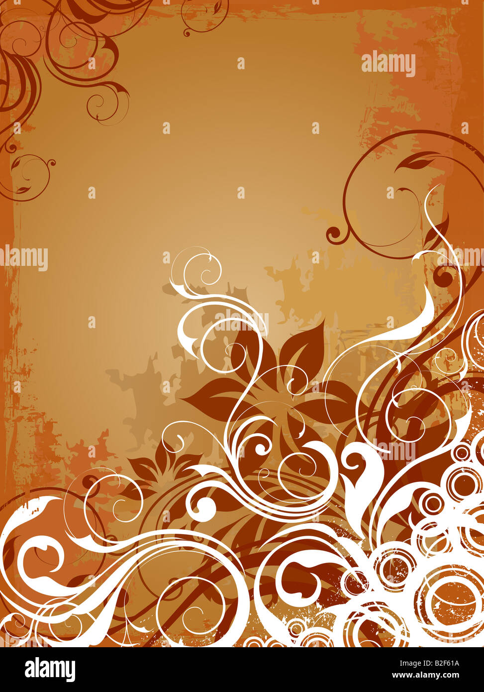 Abbildung Zeichnung der Blumenkarte Stockfoto