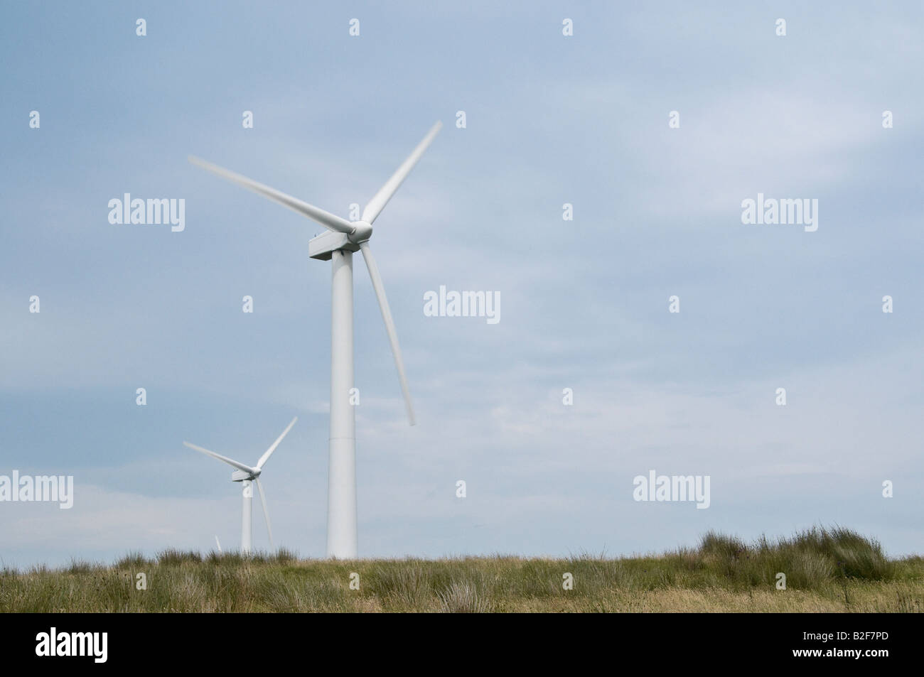 Windkraftanlagen auf einen Windpark Stockfoto