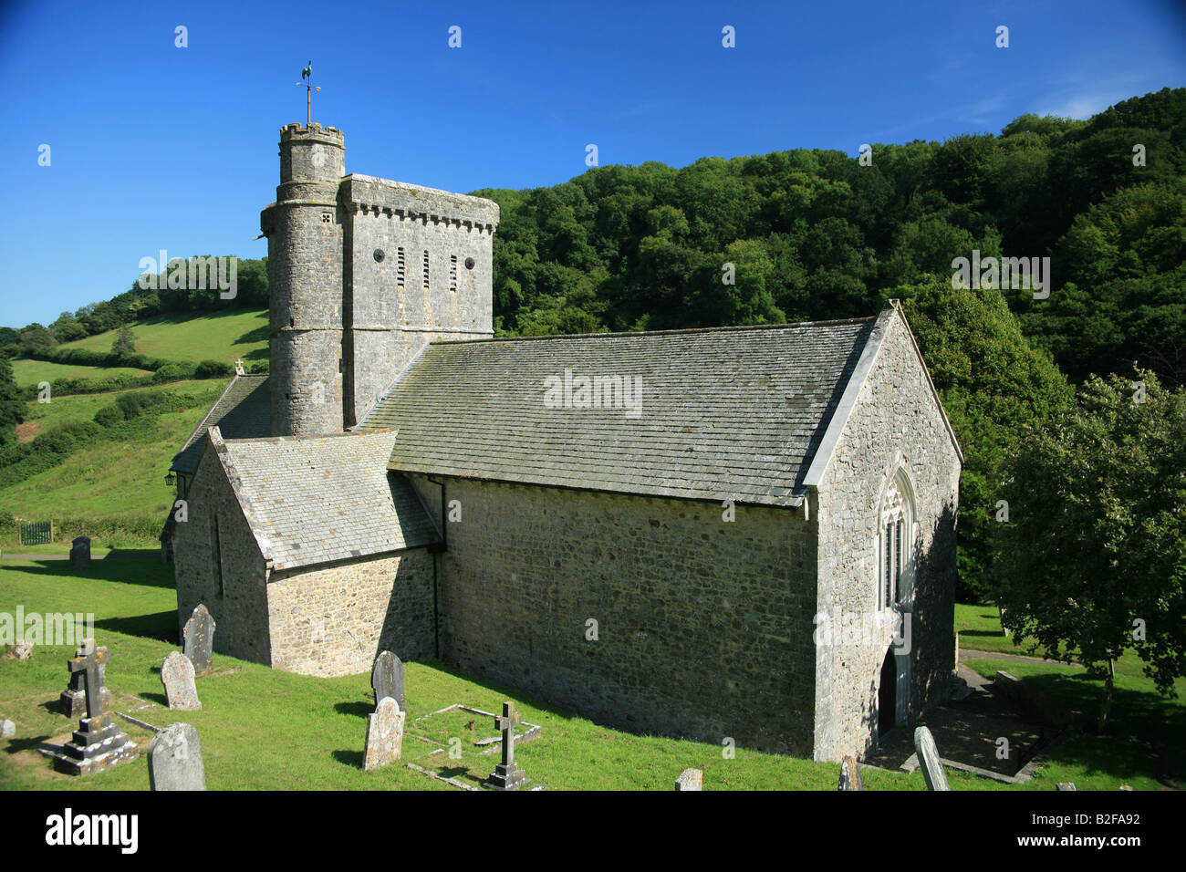 St. Winifreds Kirche Branscombe Devon UK Stockfoto