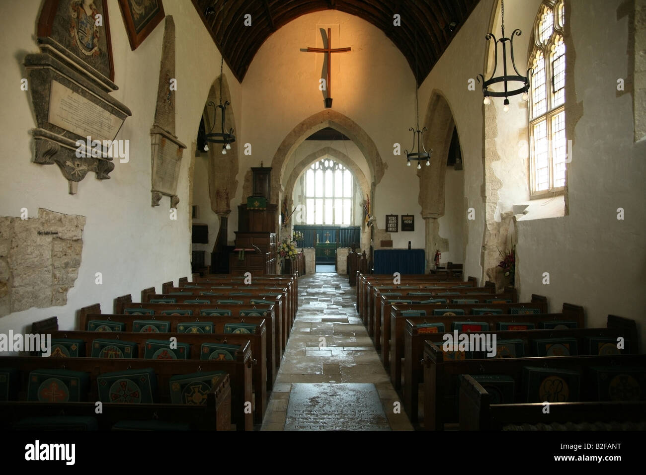 Innen St Winifreds Kirche Branscombe Devon UK Stockfoto