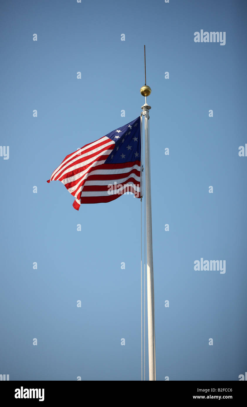 Die Flagge der Vereinigten Staaten von Amerika. Stockfoto