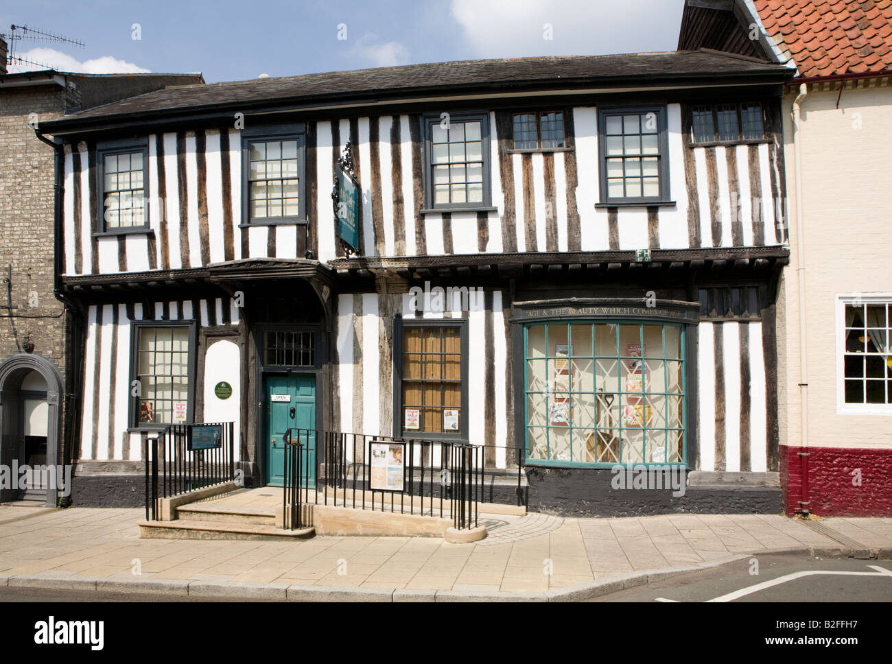 Ancient House Museum, weißer Hart-Straße, Thetford, Norfolk. UK-Sorte, die ich aufgelistet. Renovierten Tudor Kaufmannshaus. Stockfoto