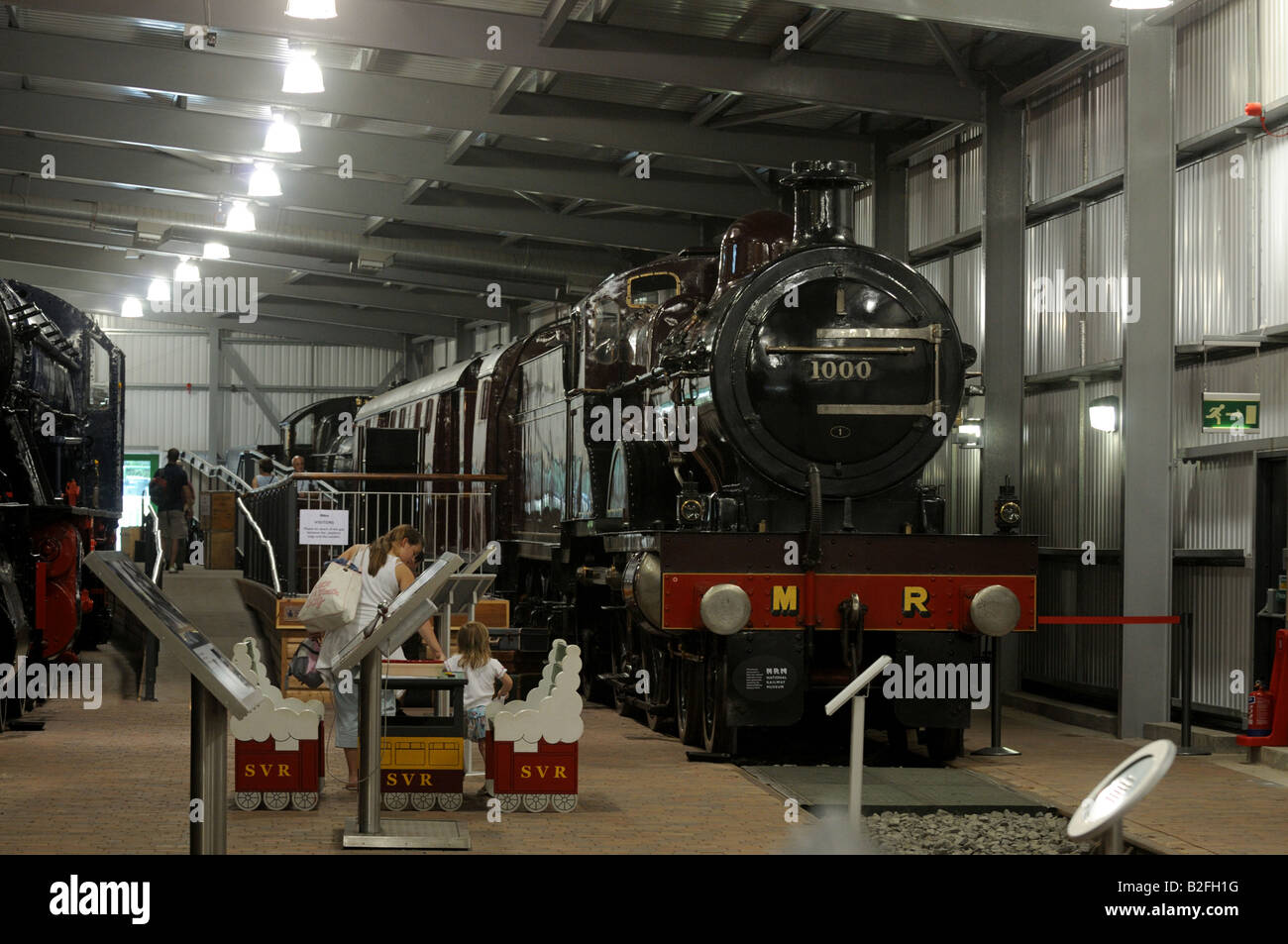 In das Maschinenhaus an Highley Station auf der Severn Valley Railway Stockfoto