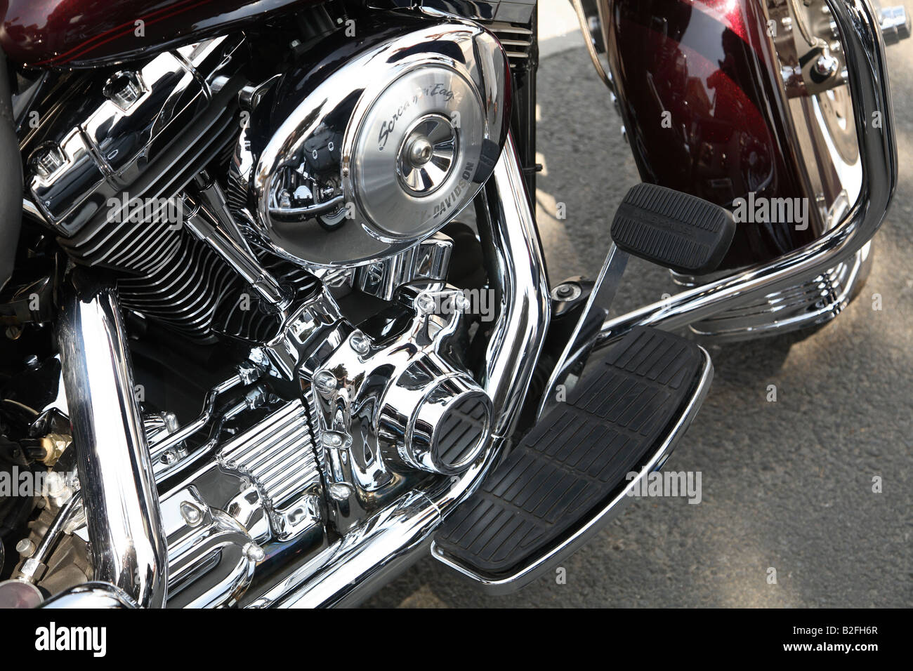 Harley Davidson Motor Stockfoto
