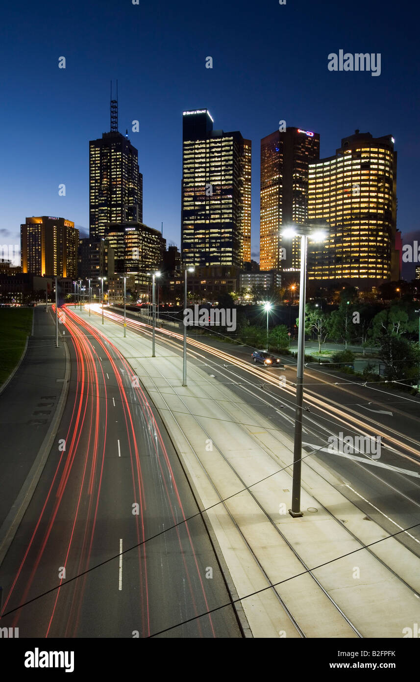 Verkehr-Routen - Melbourne, Victoria, AUSTRALIA Stockfoto