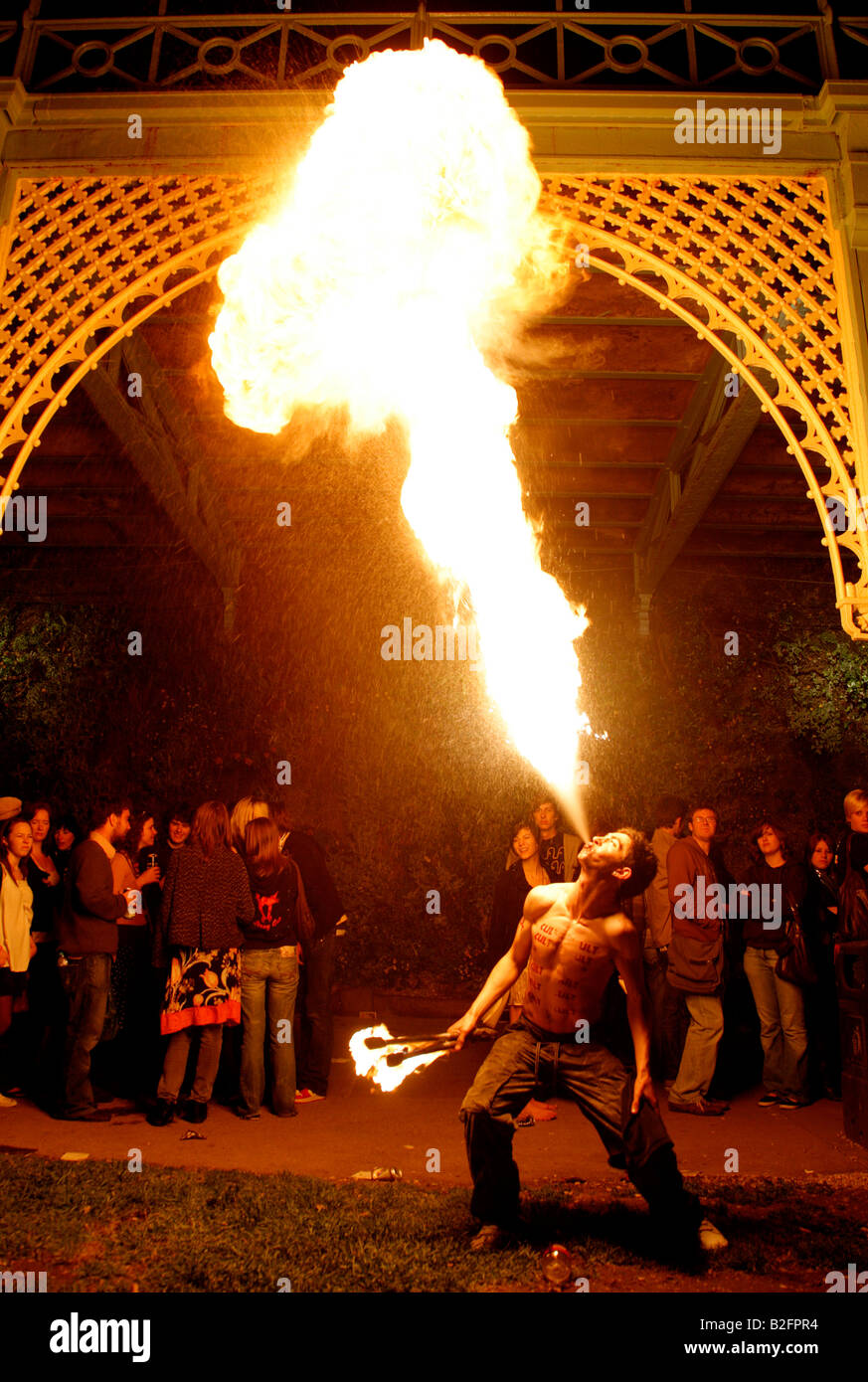 Feuer-Verschnaufpause in Brighton Stockfoto