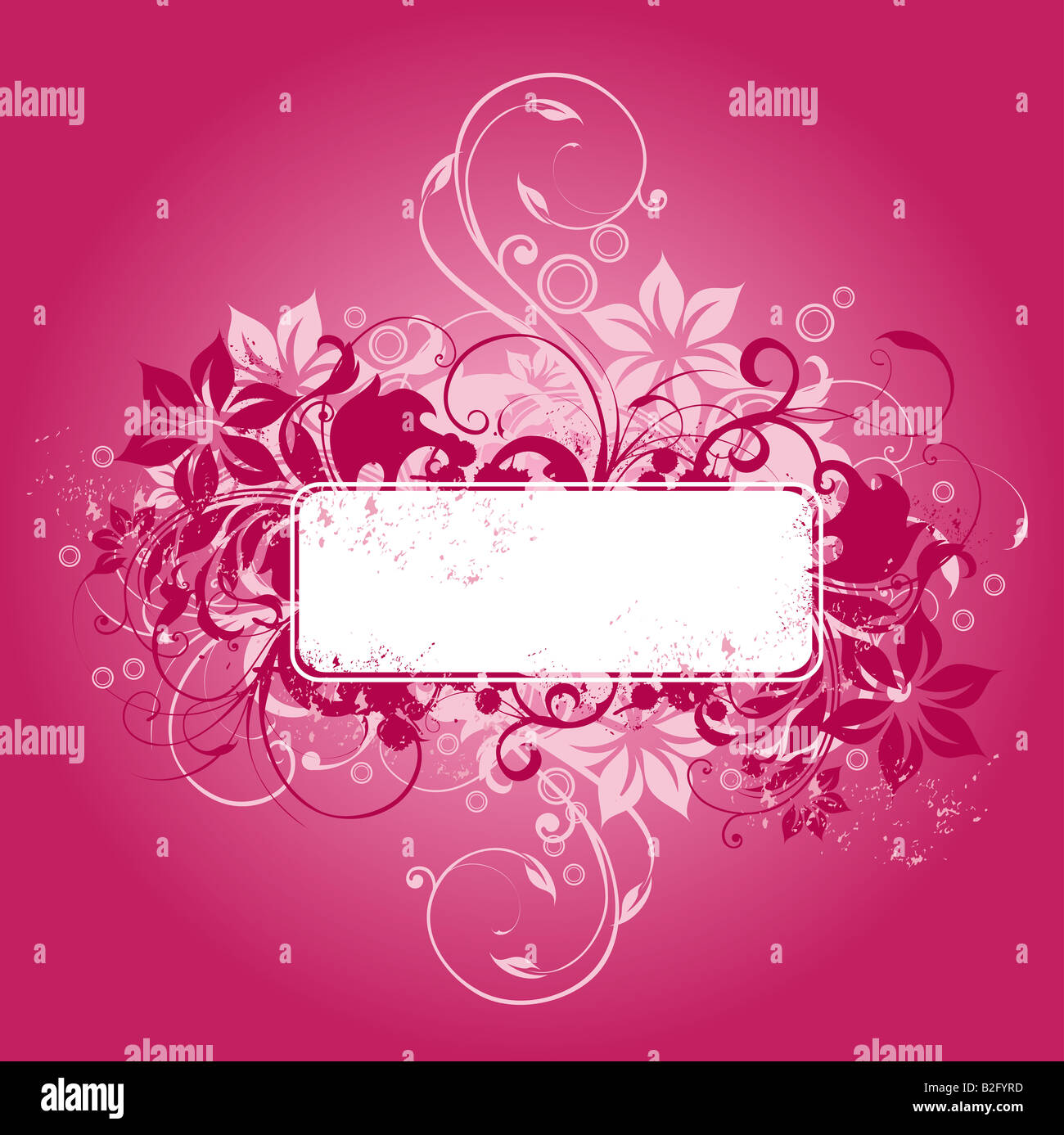 Abbildung Zeichnung der Blumenkarte Stockfoto