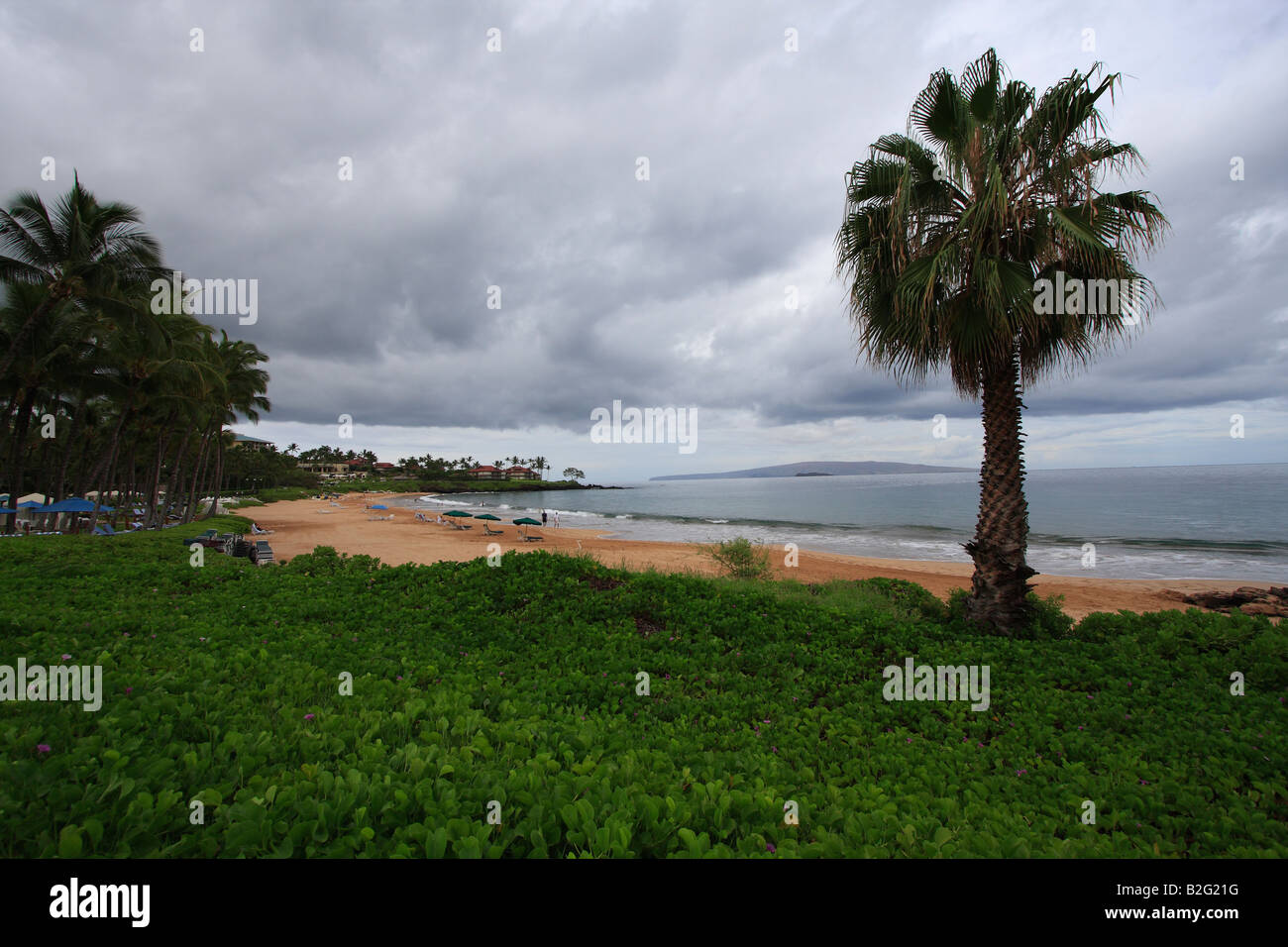 Der Strand in Wailea, Hawaii auf der Insel Maui ist am 20. Juli 2008 gezeigt. (Foto von Kevin Bartram) Stockfoto