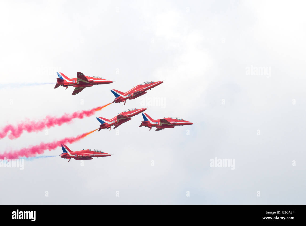 Das britische Rote Pfeile RAF Display Team Stockfoto