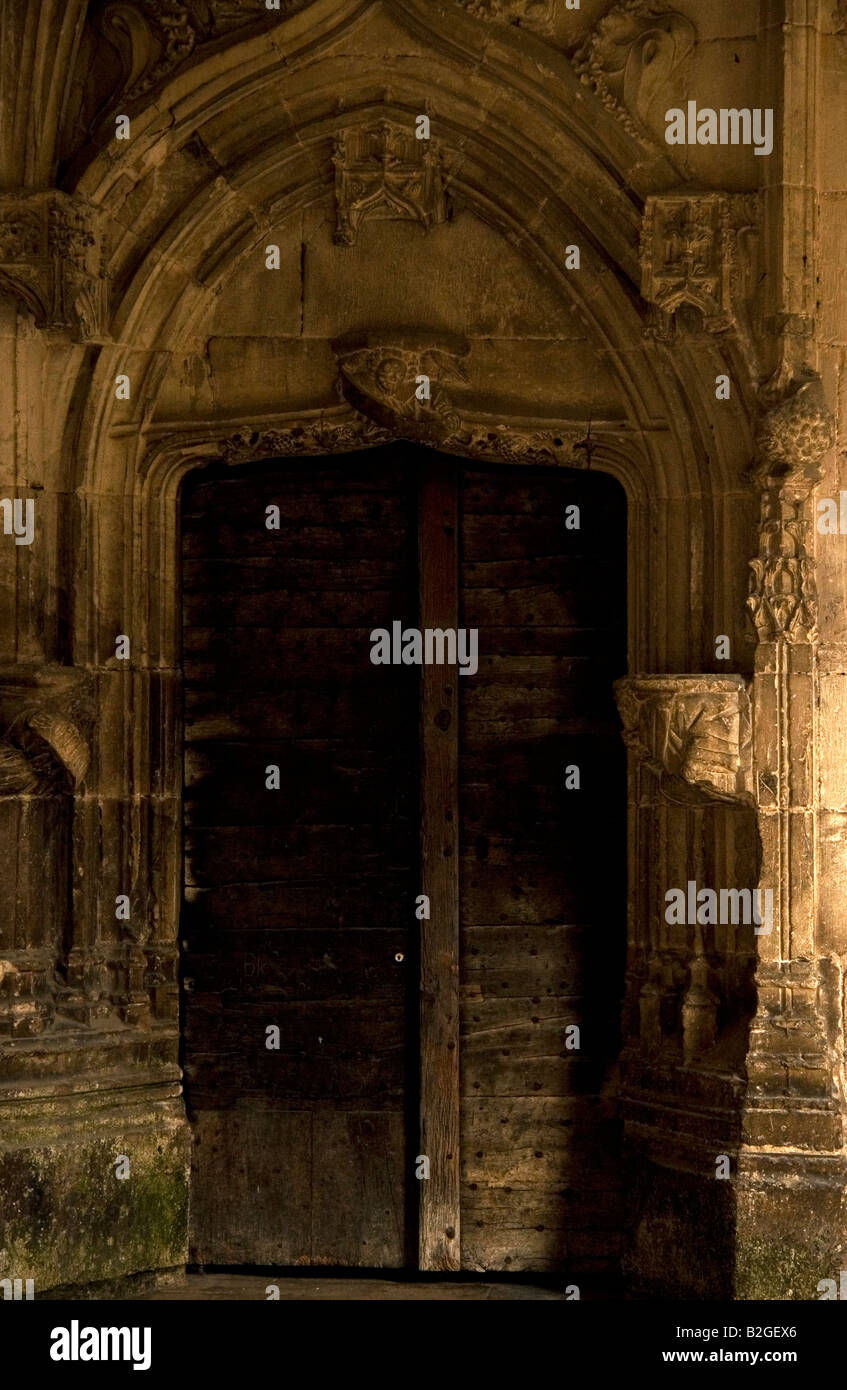 Alte Tür Kathedrale Cahor, Frankreich Stockfoto