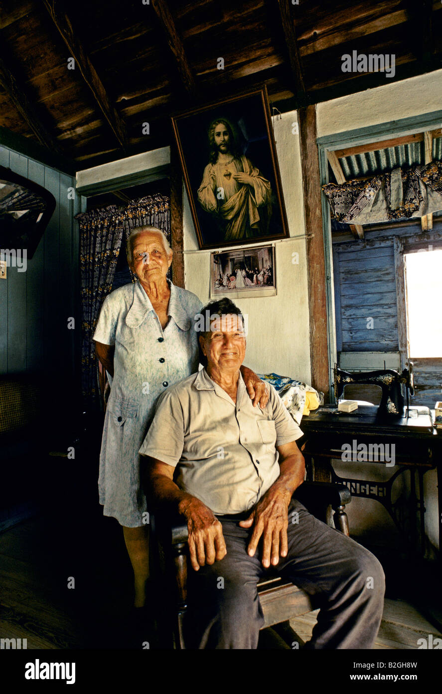 Porträt von einem älteren Ehepaar auf der "Isle of Youth", Kuba Stockfoto