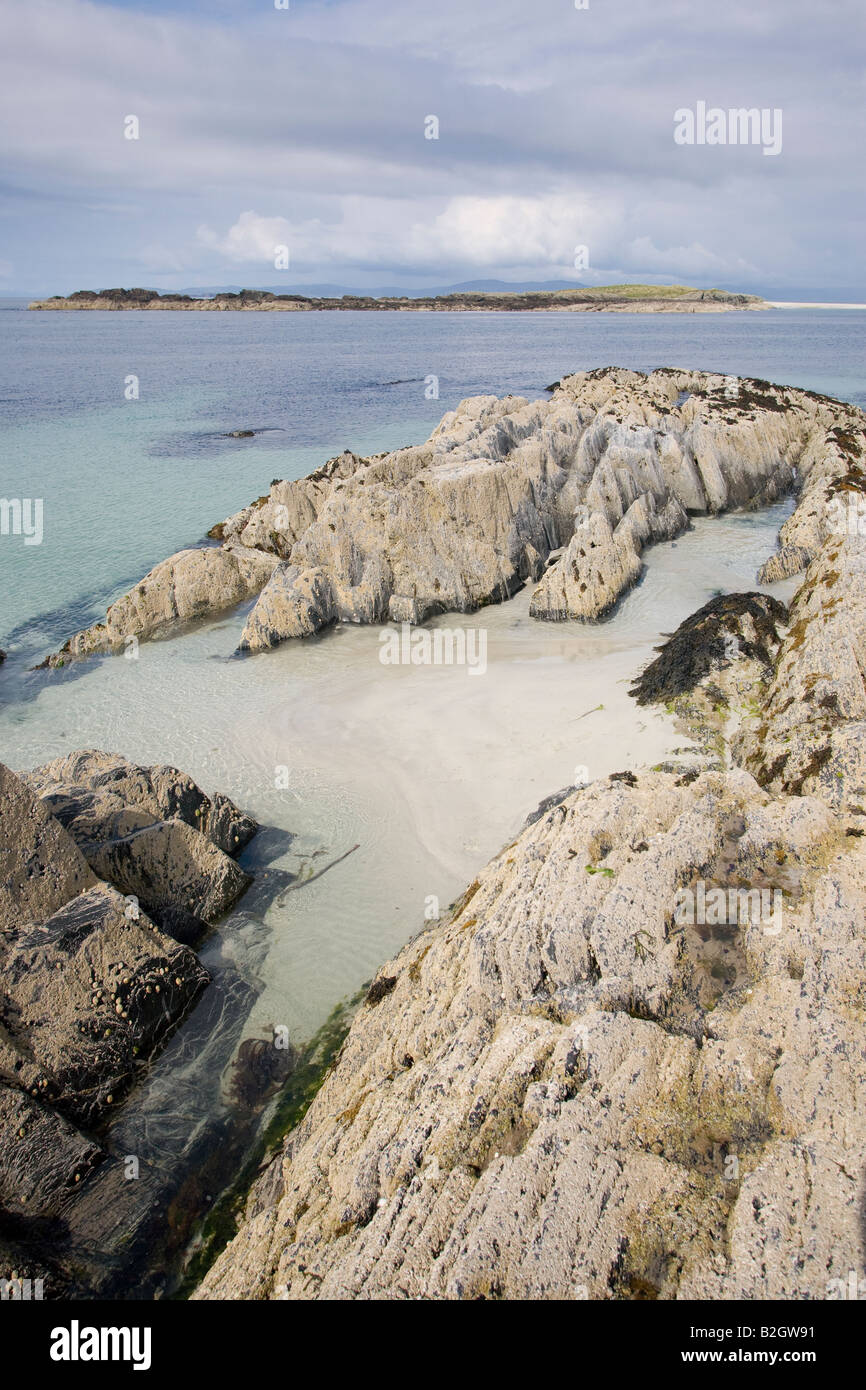 Einsamen Strand Iona Stockfoto