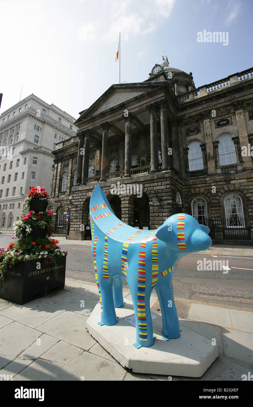 Stadt von Liverpool, England. Entworfen von John Wood, ist Liverpool Town Hall die offizielle Residenz des Lord Mayor von Liverpool. Stockfoto