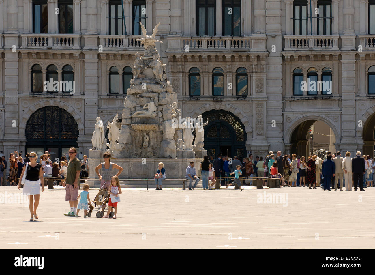 Piazza della Unita d Italia Triest Italien Europa Stockfoto