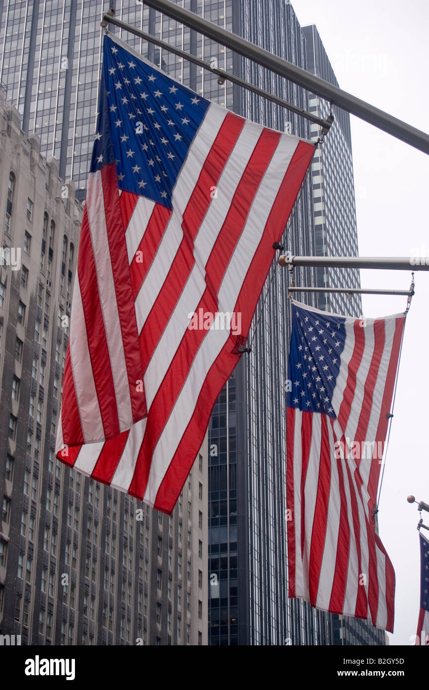 New York City USA Flaggen Stockfoto