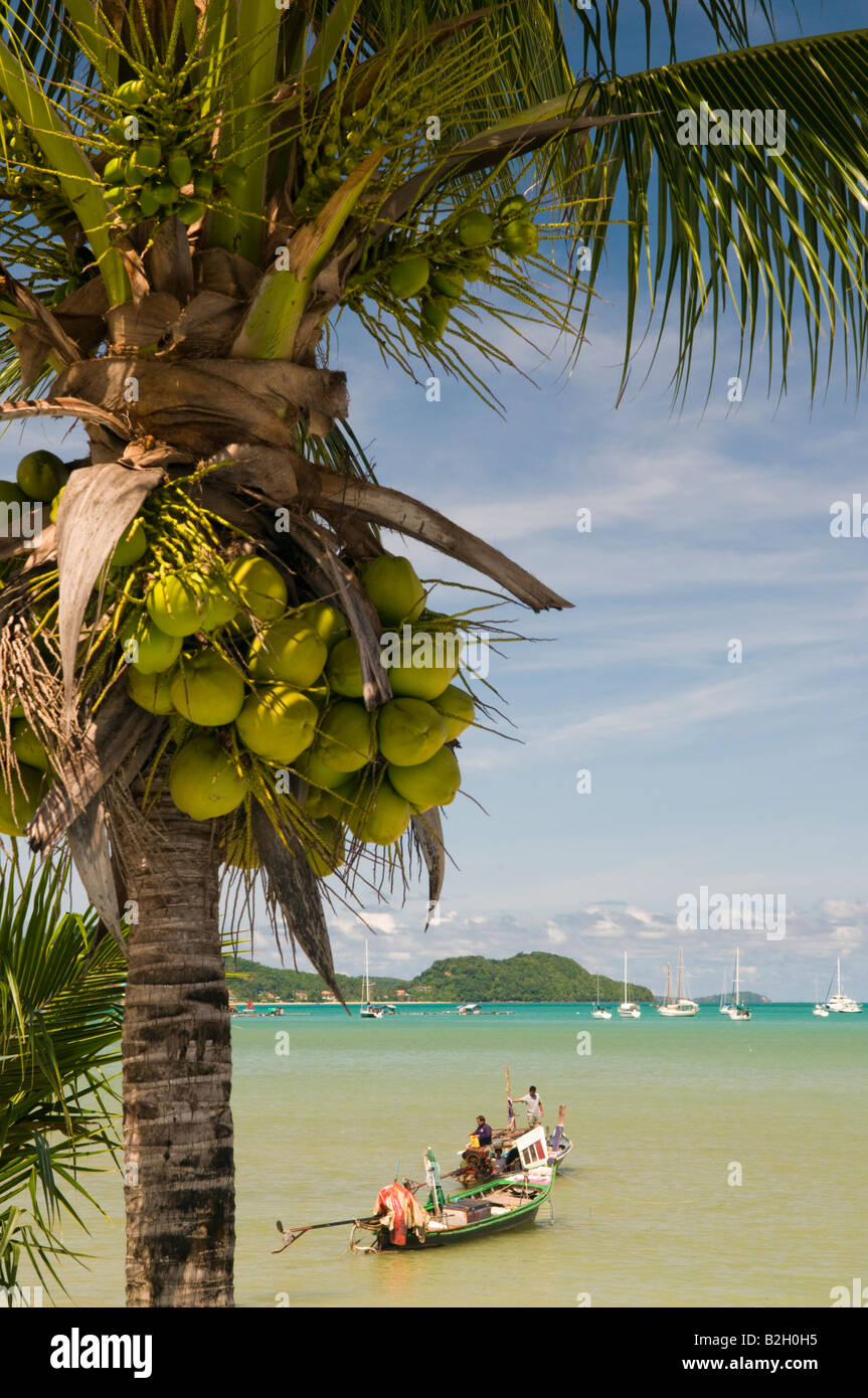 Longtail-Boot Chalang Beach Phuket thai Stockfoto