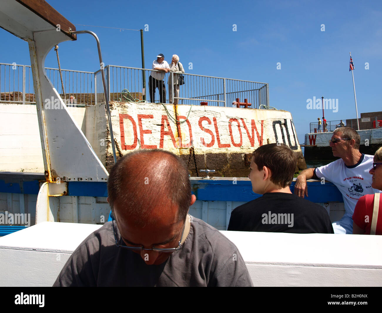 An Bord der Brixham Fähre am Eingang zum Hafen in Paignton, die englischen Reviera, Devon, uk. Stockfoto An Bord der Brixham Fähre am Eingang zum Hafen in Paignton, die englischen Reviera, Devon, uk. Stockfoto
