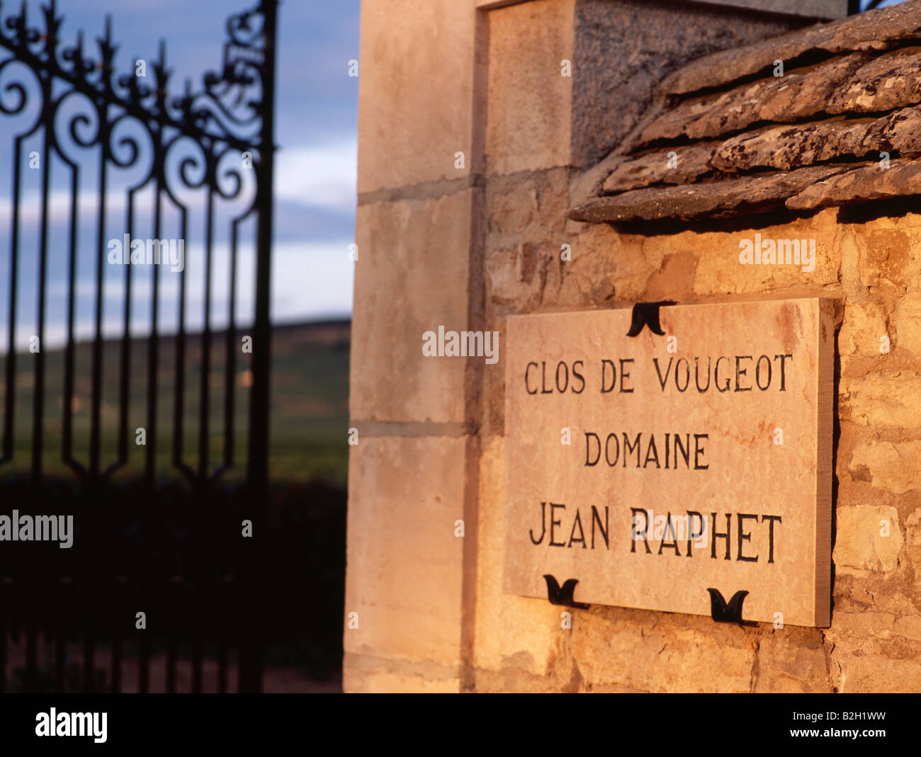 Das Clos de Vougeot Weingut in Burgund Frankreich Stockfoto