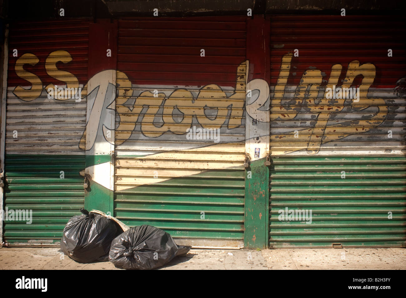 Geschlossen Pizzeria im Stadtteil Fort Greene von Brooklyn in New York an der Fulton Street Stockfoto