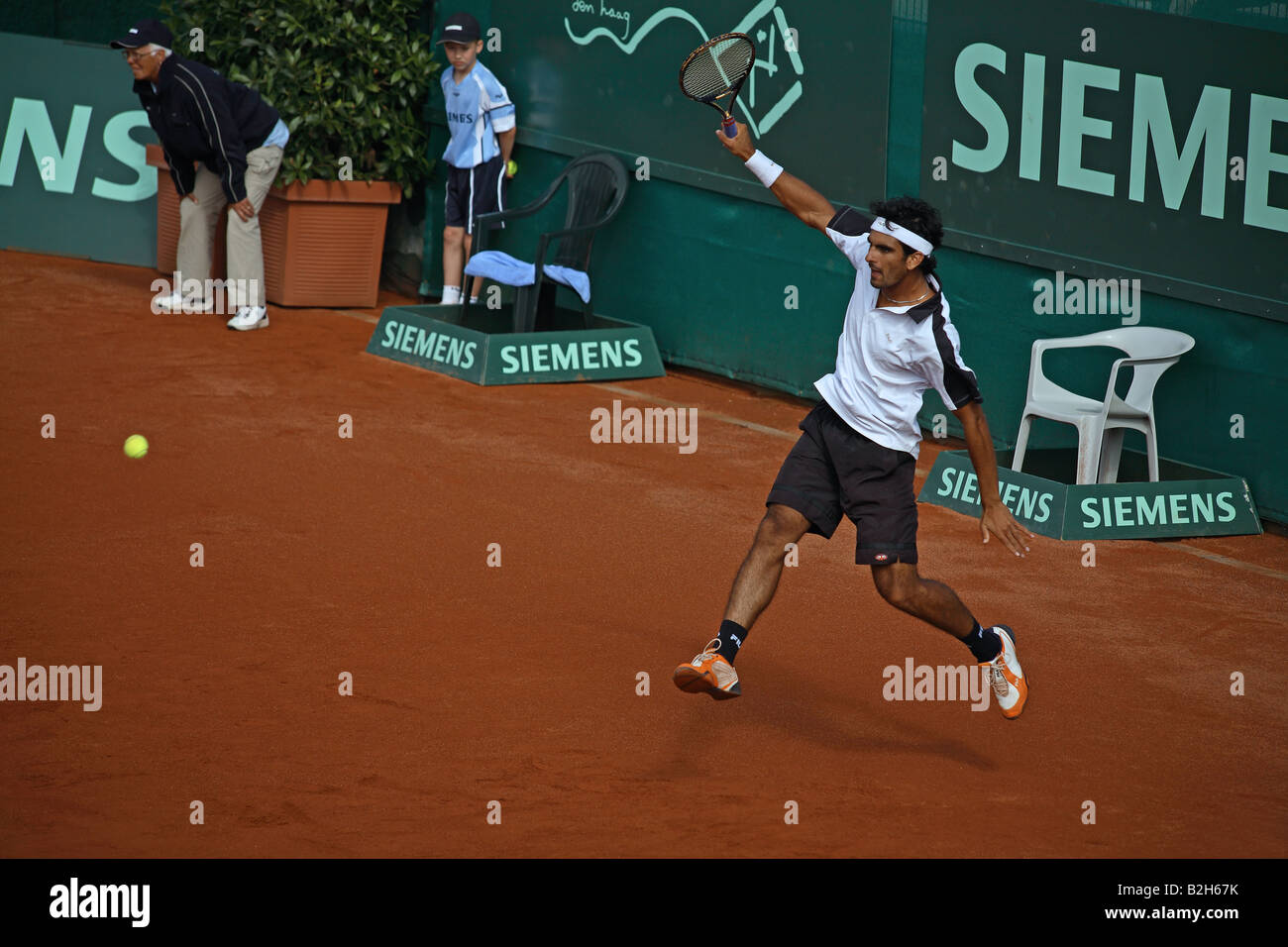 Rameez Junaid, Tennisspieler aus Australien spielen in der Siemens Open 2008, Scheveningen, Niederlande Stockfoto