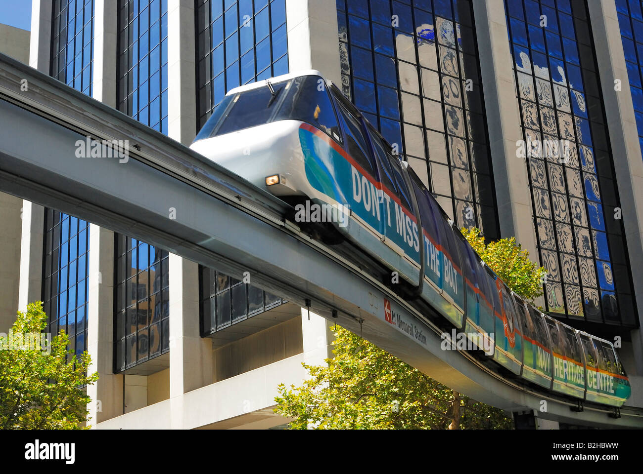 Einschienenbahn Stadtverkehr Sydney New South Wales Australien Stockfoto