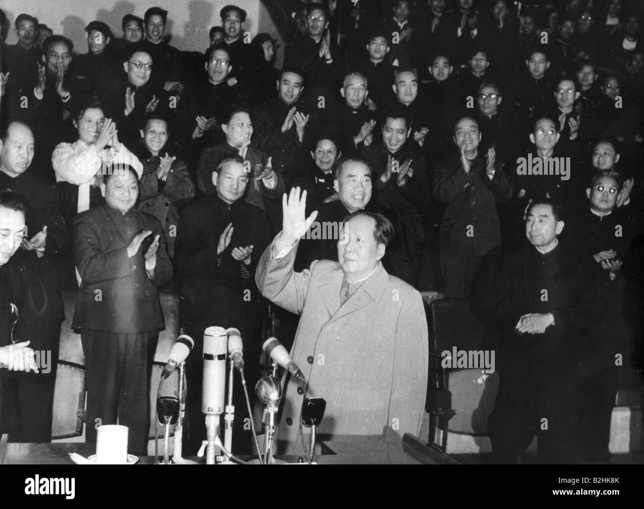 Mao Zedong, 26.12.1893 - 9.9.1976, chinesischer Politiker, Vorsitzender der Volksrepublik China 1.10.1949 - 9.9.1976, auf dem nationalen Parteitag in Peking, 1959, Stockfoto