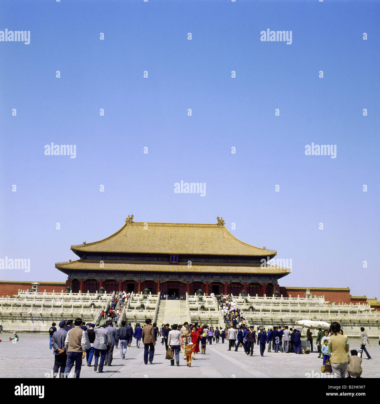 Geographie/Reise, China, Peking, Kaiserpalast, Tor der höchsten Harmonie, Außenansicht, Stockfoto