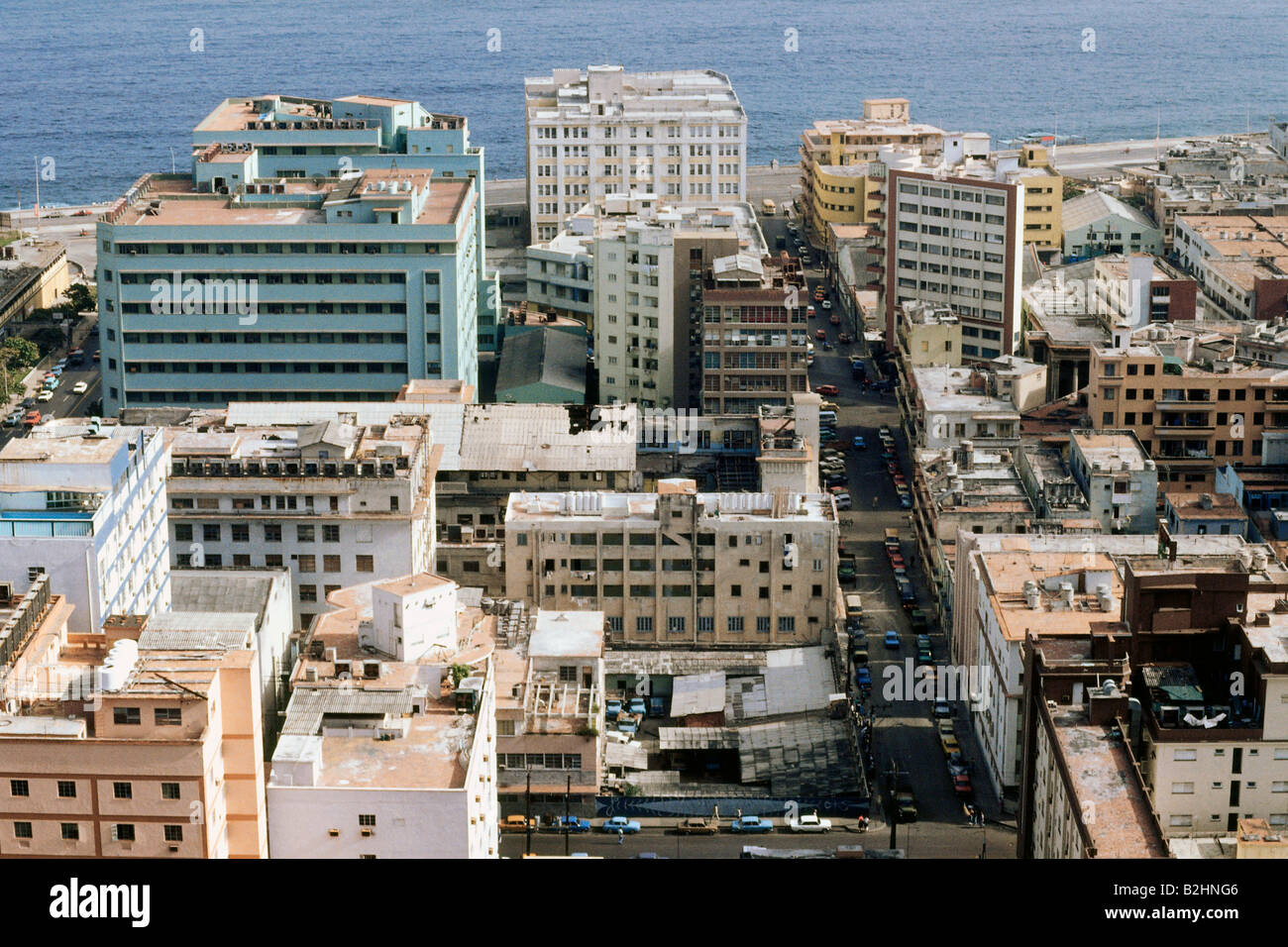 Geographie/Reise, Kuba, Havanna, Stadtansichten/Stadtansichten, mehrgelagerte Gebäude, Stockfoto