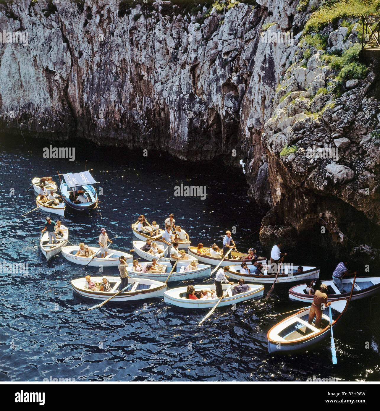 Geographie / Reisen, Italien, Capri, am Eingang zur blauen Grotte, Stockfoto