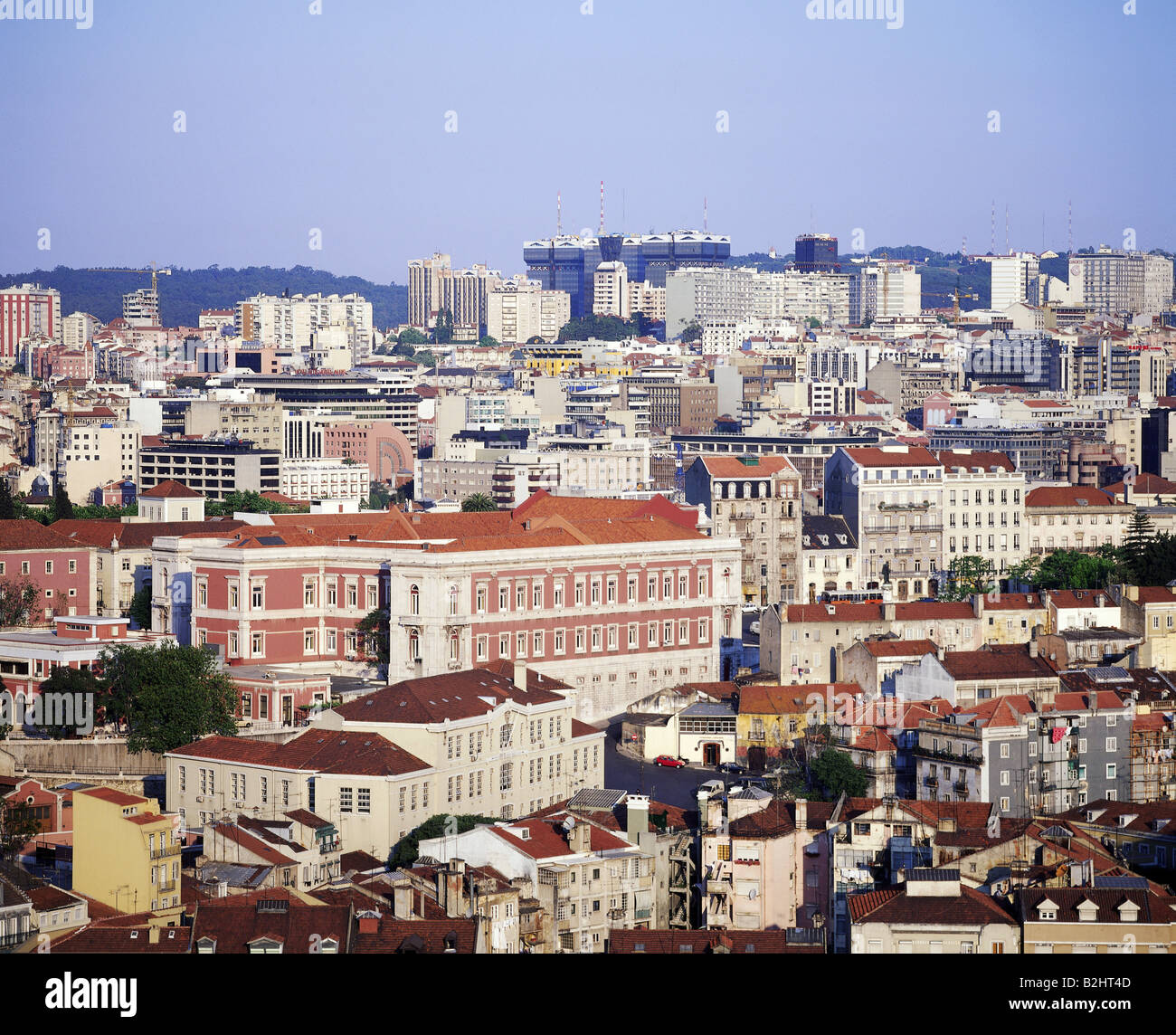 Geographie/Reise, Portugal, Lissabon, neue Stadt, neue Stadt und Amoreiras Zentrum/Zentrum, Blick von Miradora Nossa Senhora Do Monte, Blick auf die Stadt, Stockfoto