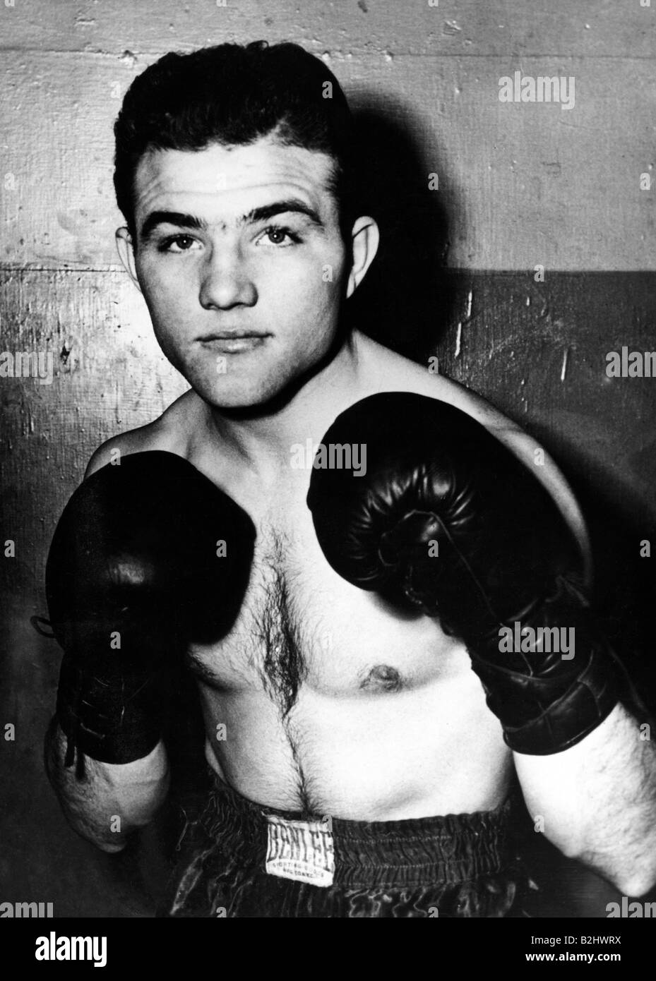 Cerdan, Marcel, 22.7.1916 - 27.10.1949, französischer Athlet (Boxer), halbe Länge, vierziger Jahre, Stockfoto