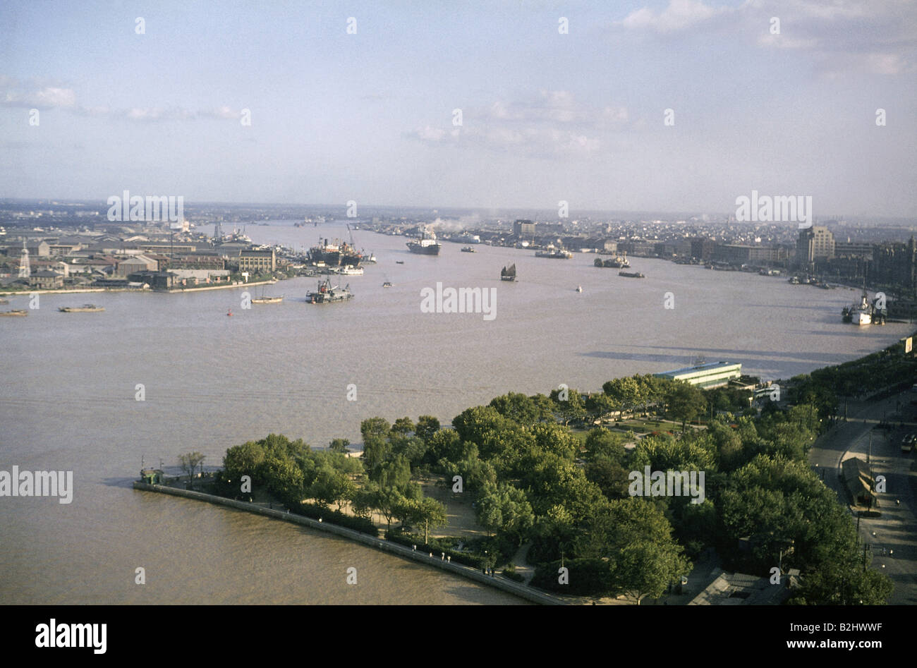 Geographie/Reisen, China, Shanghai, Stadtansichten/Stadtansichten, Blick auf Pearl River, 1965, Stockfoto