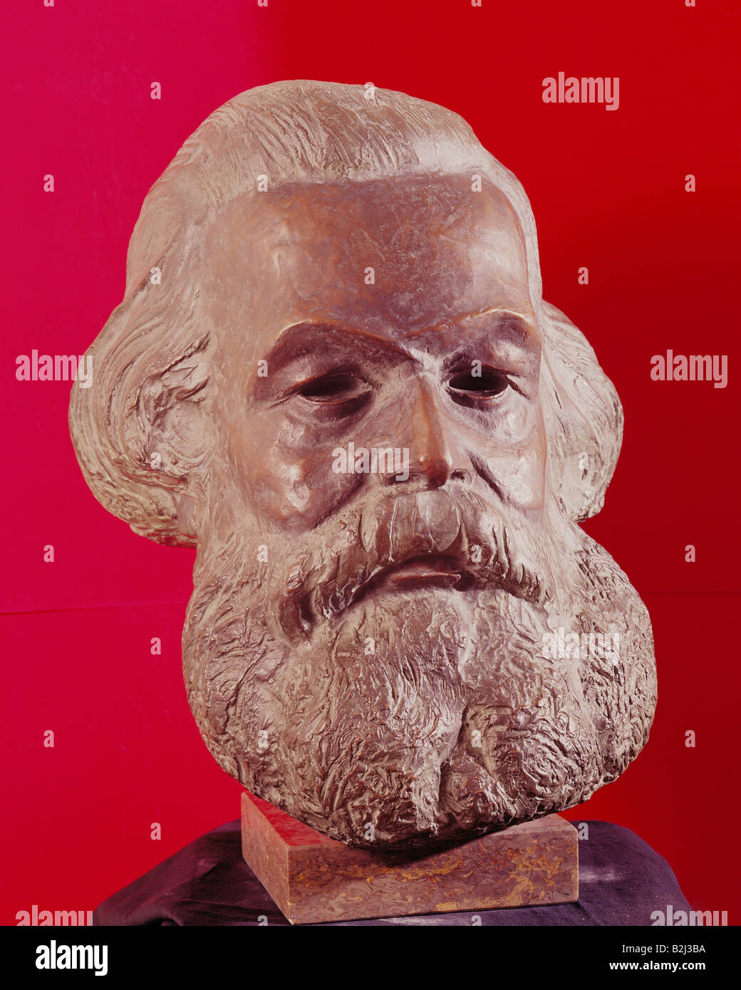 Marx, Karl, 5.5.186 - 14.3.1883, deutscher Philosoph, Porträt, Büste von Johann Albert, 20. Jahrhundert, Karl-Marx-Museum, Trier, Kommunismus, marxismus, Stockfoto