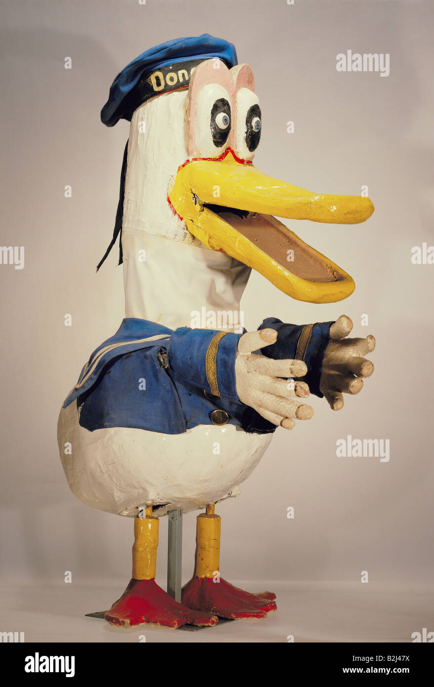 Theater, Musiksaal, Ventriloquismus, Marionette 'Donald Duck' von Josef Muskat, Fuerth, ca. 1950, Stadtmuseum, München, Stockfoto