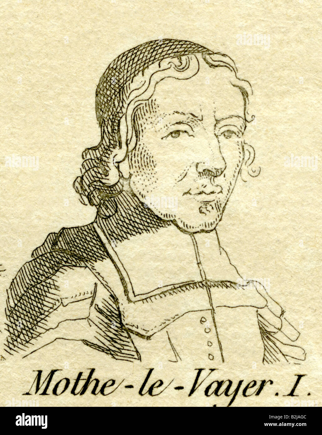 Mothe Le Vayer, Francois de La, 1588 - 9.5.1672, französische Autorin/Autor, Porträt, Gravieren, Jahrhundert, Artist's Urheberrecht nicht geklärt zu werden. Stockfoto