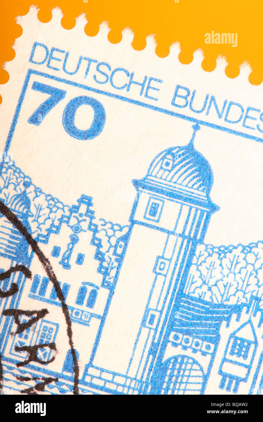 Deutsch Deutsche Bundepost Briefmarke Post Stockfoto