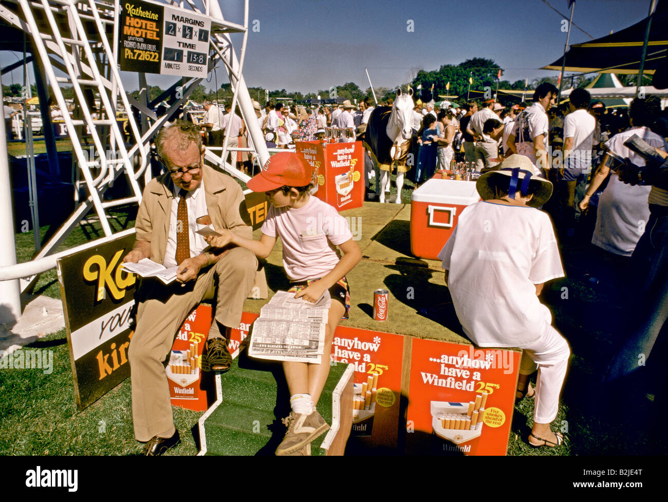 Pferderennen-Australien Stockfoto