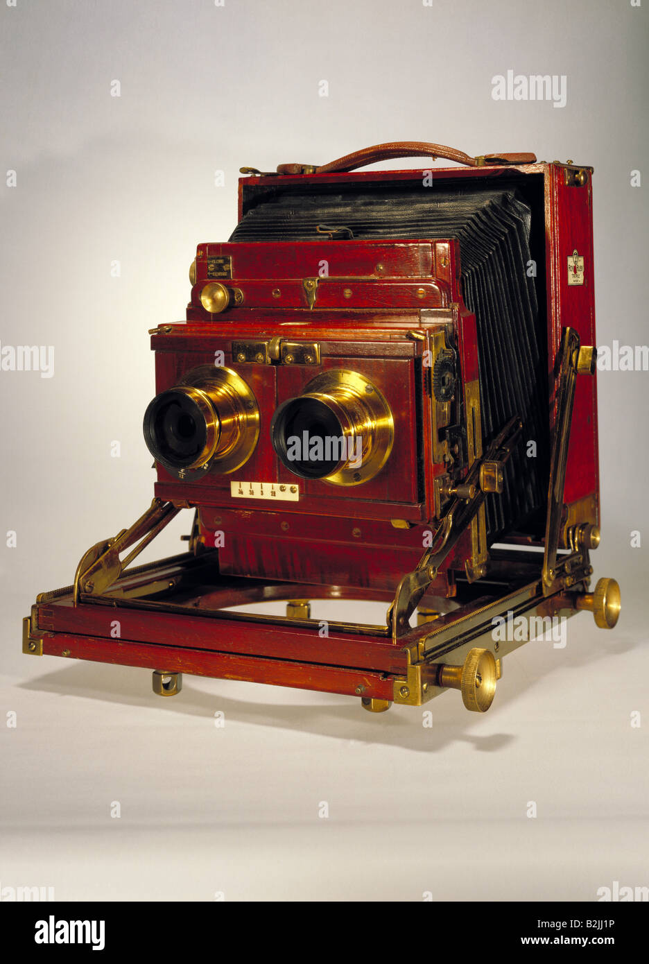 Fotografie, Kameras, England, Stereo-Reisekamera "Royal Ruby Triple", von Thornton Pickard, Höhe 25 cm, ca. 1900, Lehmann-Kollektion, Esens, Deutschland, Stockfoto
